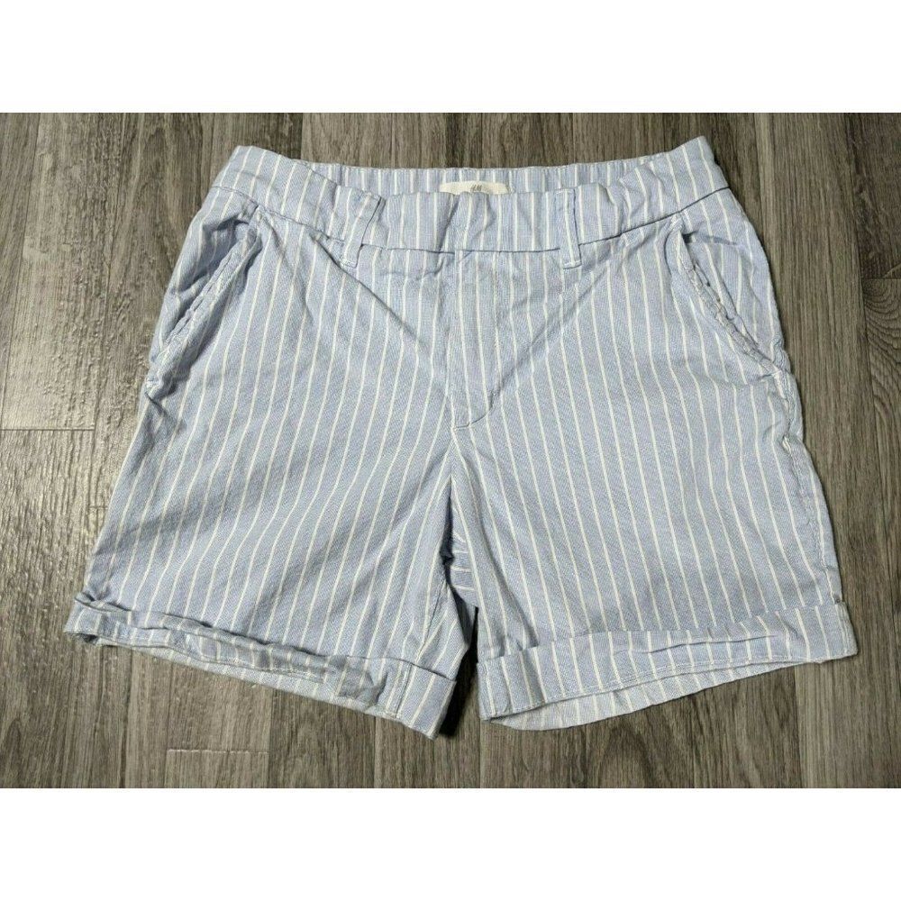 (3/$27)‎ H&M L.O.G.G. Cuffed Striped Shorts
